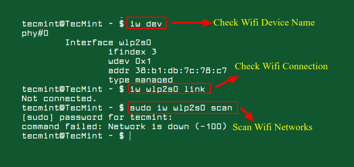 Nmcliコマンドを使用してLinuxターミナルからWi-Fiに接続する方法