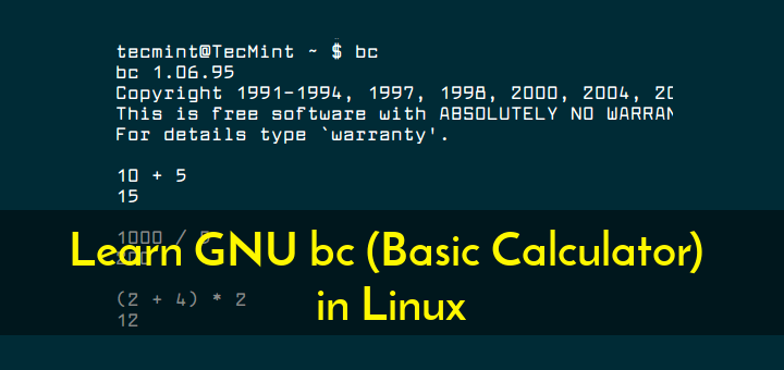 Linux で GNU bc (基本計算機) を使用する方法