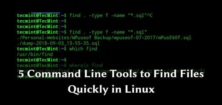 Linuxですばやくファイルを見つけるための5つのコマンドラインツール
