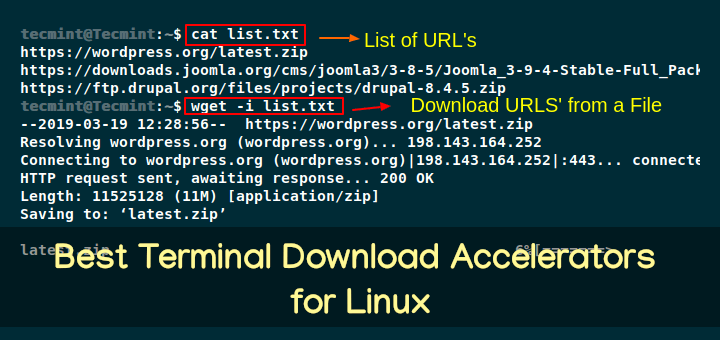 Linux用のベストコマンドラインダウンロードアクセラレータ