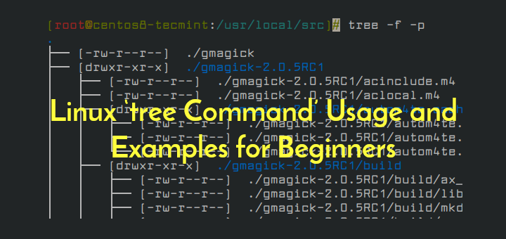 Linux 'Tree Command'初心者向けの使用例