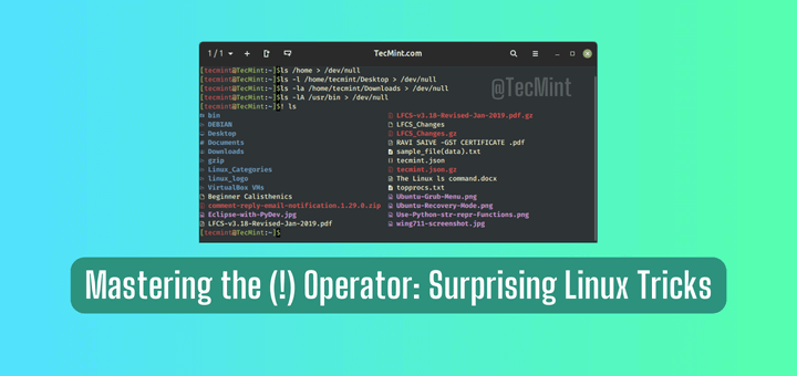 Linux コマンドにおける (!) 演算子の 8 つの不思議な使用法