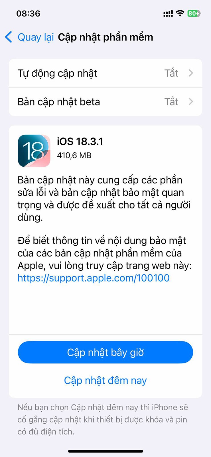 Appleは、ユーザーがiOS 18.3.1をすぐに更新する必要がある理由を説明しています