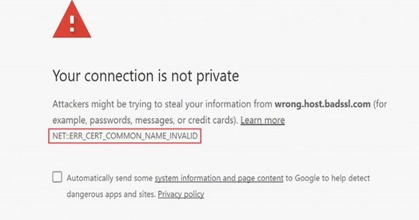 net err_cert_common_name_invalidエラーとそれを修正する方法とは何ですか